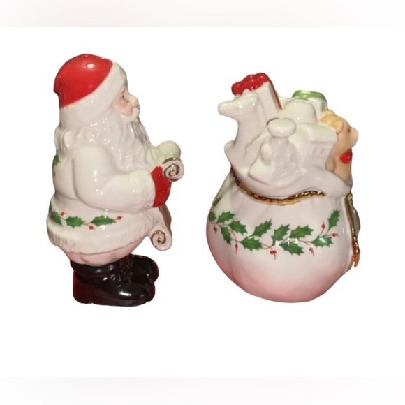 Brand New Lenox “Checking It Twice” Salt & Pepper Shakers Christmas Santa - Picture 5 of 8